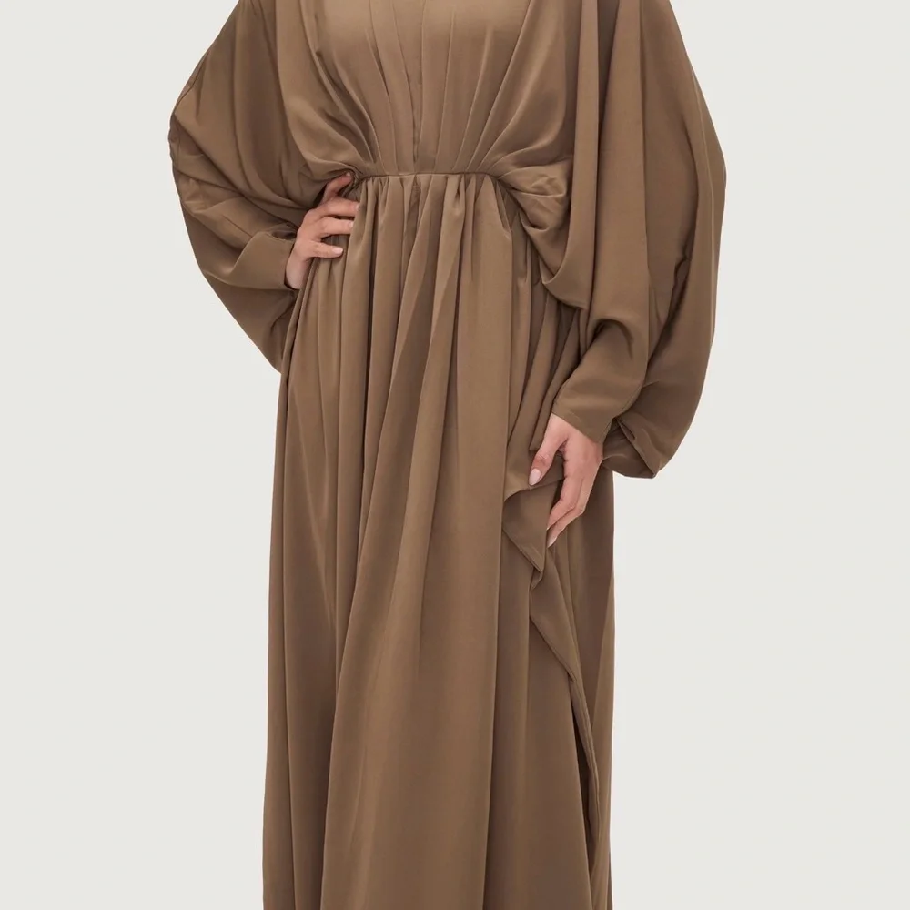 Elegant Brown Women's Dress - Picture 2 of 2